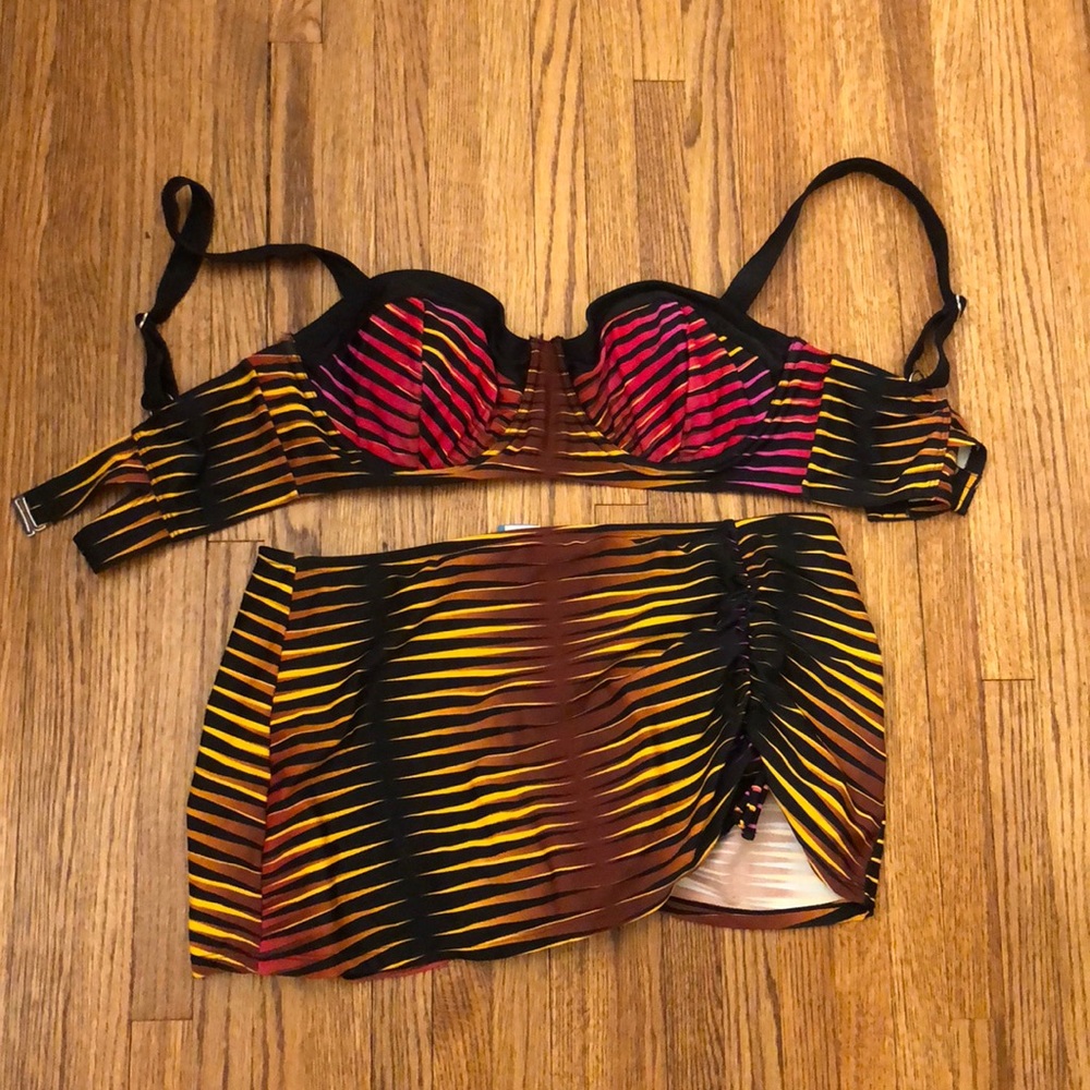 Swimsuits For All Rouched Skirted Bikini